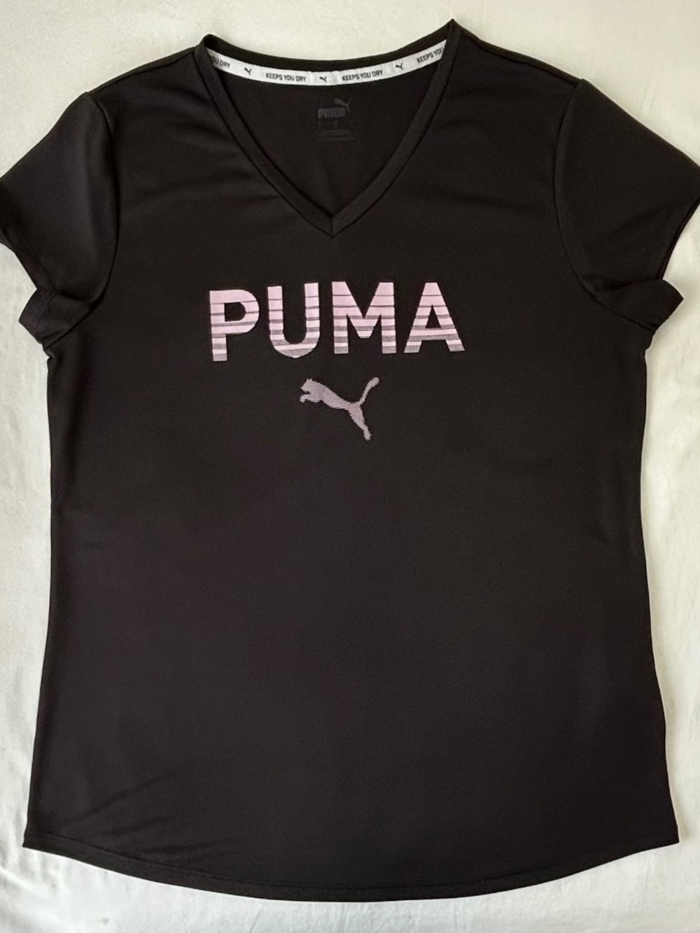 NWOT PUMA Women's Active Tee - Moisture Wicking - Black - Size L